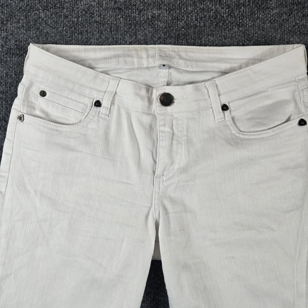 Kut from the Kloth Bermuda Shorts Womens 8 White Denim Mid Rise